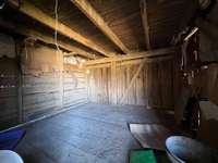 Corn crib (feed room) in barn.