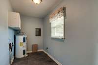 Spacious laundry room...