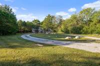 Long circular driveway