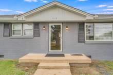 Front entry with a glass storm door