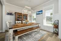 dining area adjacent to living room