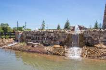 Water feature at the entrance of the community.