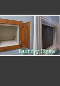 Laundry chute from upstairs bedrooms directly to laundry room downstairs.Convenient and nice!