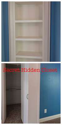 Hidden closet.