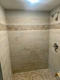 Custom tile shower.