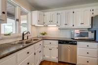 So much cabinet storage and counter top space. 