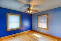 Bedroom 2 with hardwood