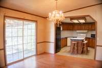 Dining Room has doors to the back deck.