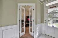 Double glass doors leads you into the third bedroom, office, workout room, etc.