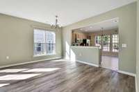 A view from the Living Room into the Kitchen