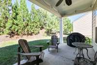 Come sit on this covered Patio.  Great for relaxing or entertaining