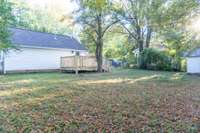 View of the backyard. 