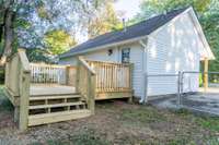 New deck off the rear of the home for relaxing. 