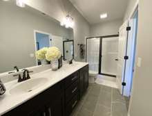 Master bathroom (photo is of model home with same floor plan)