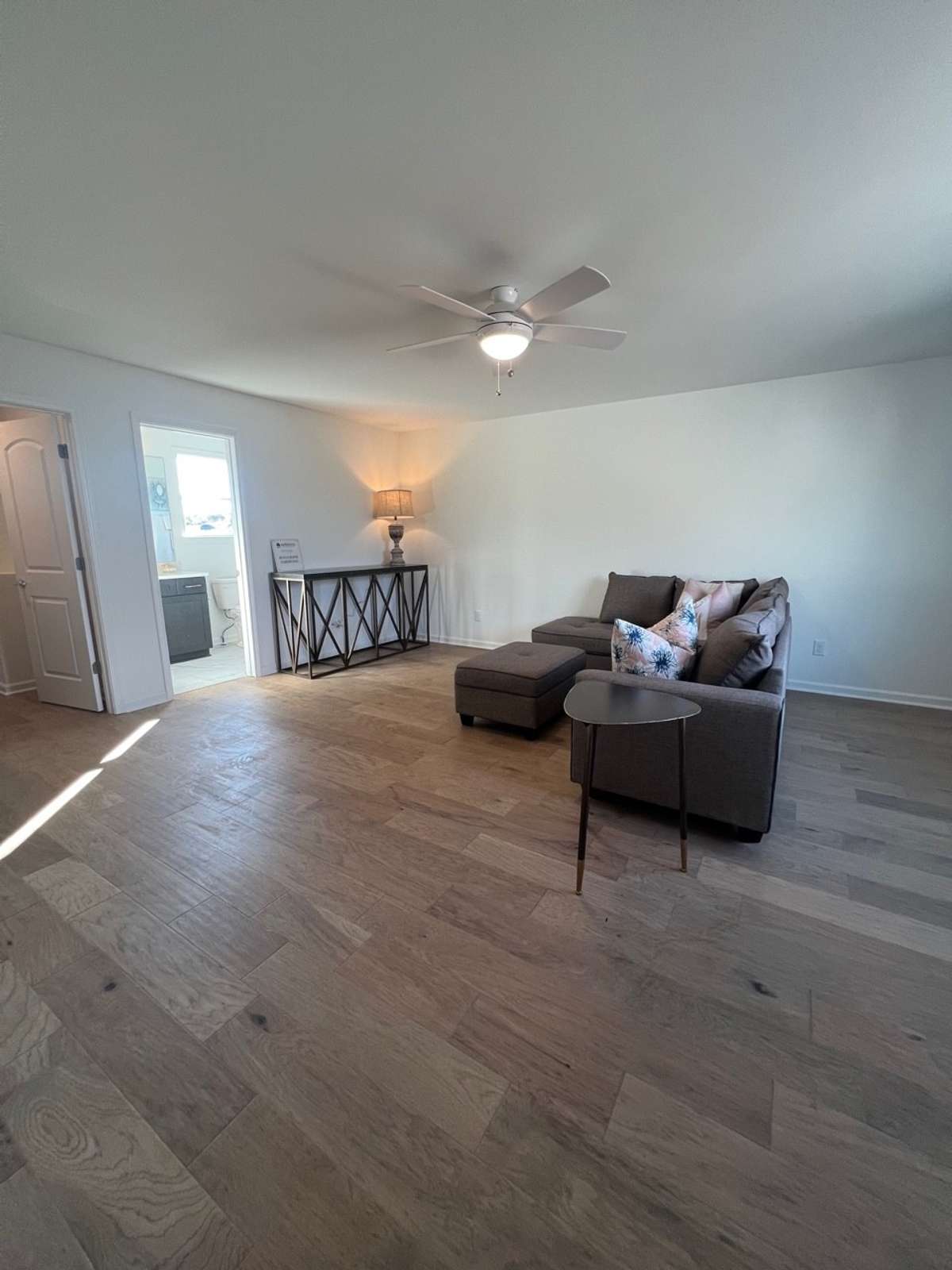 Multi-purpose room upstairs with a closet, full bath and walk-in storage.
*previously built home, actual selections and finishes may vary