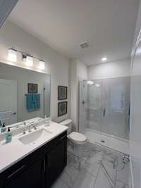2nd Full bath on the main level. *previously built home, actual selections and finishes may vary