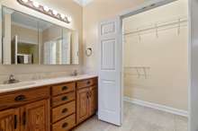 Walk-in closet in master suite