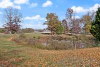 Pond on front of the property