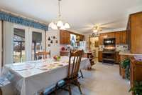 Large dining area off the kitchen