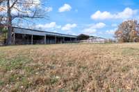 Equipment shed and cattle working area