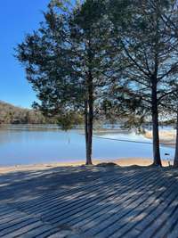 beach across the lake but only 2 miles by car