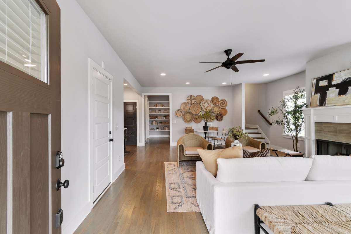 The entryway leads to the open concept living room