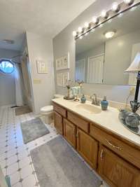 HUGE bathroom vanity and cabinet space