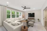 Bonus room - This photo has been virtually staged to show possible furniture placement ideas