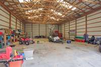 Concrete flooring in storage building