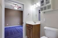 Bath located in between bedroom 2 and bedroom 3 with a tub/ shower combo