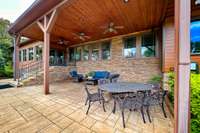 Main House, Covered Patio. Steps from Florida Room. 3 Fans with Ample Lighting.