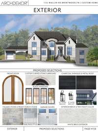 Selections documents showcase luxury materials chosen for this new construction home.