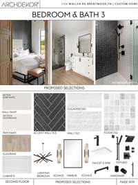 Note that the luxury level Selections Documents show "inspirational photos" depicting the style of the home and showcasing some of the selections - this home is to be built.