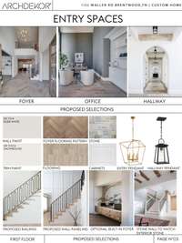 Note that the luxury level Selections Documents show "inspirational photos" depicting the style of the home and showcasing some of the selections - this home is to be built.