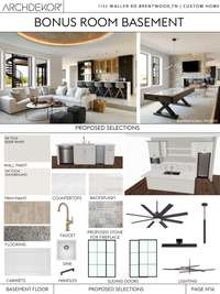 Note that the luxury level Selections Documents show "inspirational photos" depicting the style of the home and showcasing some of the selections - this home is to be built.