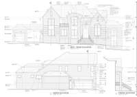 Front elevation (West) and Northern elevation views.