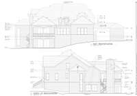 Rear elevation (East) and Southern elevation views.