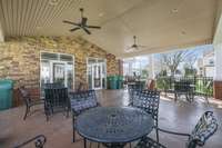 outdoor seating in the club house