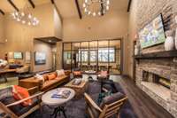 Gather with neighbors to catch the game and hangout in the cozy club house.