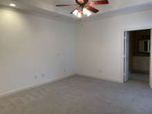 master bedroom - new carpet - his/her master bath