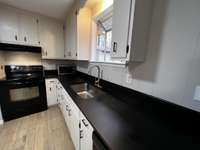 Great counter space and atrium window. large sink.