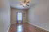 Ceiling fan in the primary bedroom.