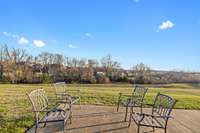 Large patio overlooks common area