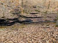 Rock wall over the creek