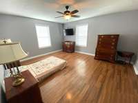 Another angle of this nice size Master Bedroom with full bath