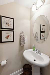 It's wonderful to have a half bath located on the main level for your guests.