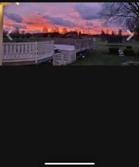 Sunset view from covered patio