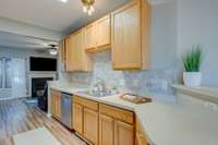 REFRIGERATOR REMAINS WITH SELL OF HOME. Granite backsplash. Closet pantry. Abundance of COUNTER SPACE. 