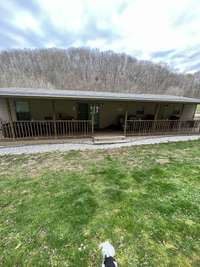 Long covered porch