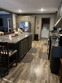 8 ft island with shaker cabinets